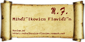 Mihálkovics Flavián névjegykártya